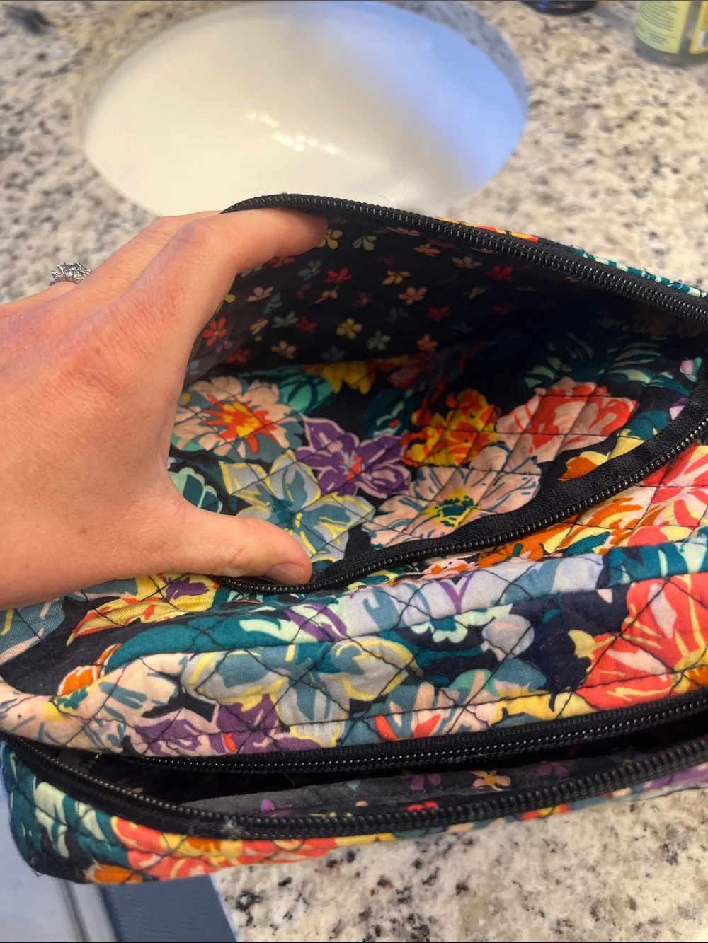Vera Bradley makeup bag quilted